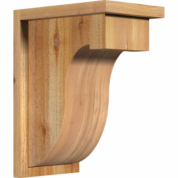 Ekena Millwork Del Monte Rough Sawn Corbel w/Backplate, Western Red Cedar, 8"W x 12"D x 16"H COR08X12X16DEL01RWR - main